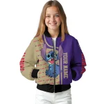 personalized washington huskies stitch laughing purple bomber jacket best selling