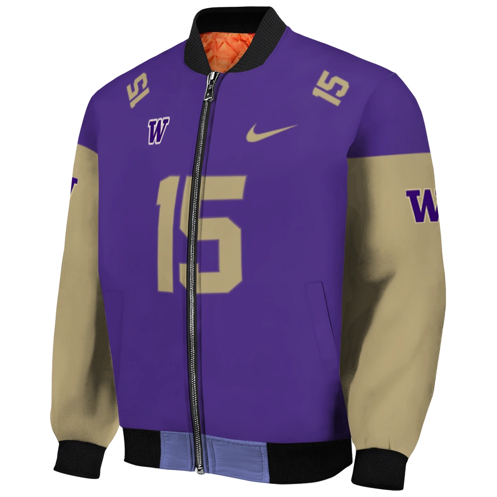 personalized washington huskies team patch purple bomber jacket fashion forward personalized washington huskies team patch purple bomber jacket fashion forward