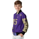 personalized washington huskies team patch purple bomber jacket best selling