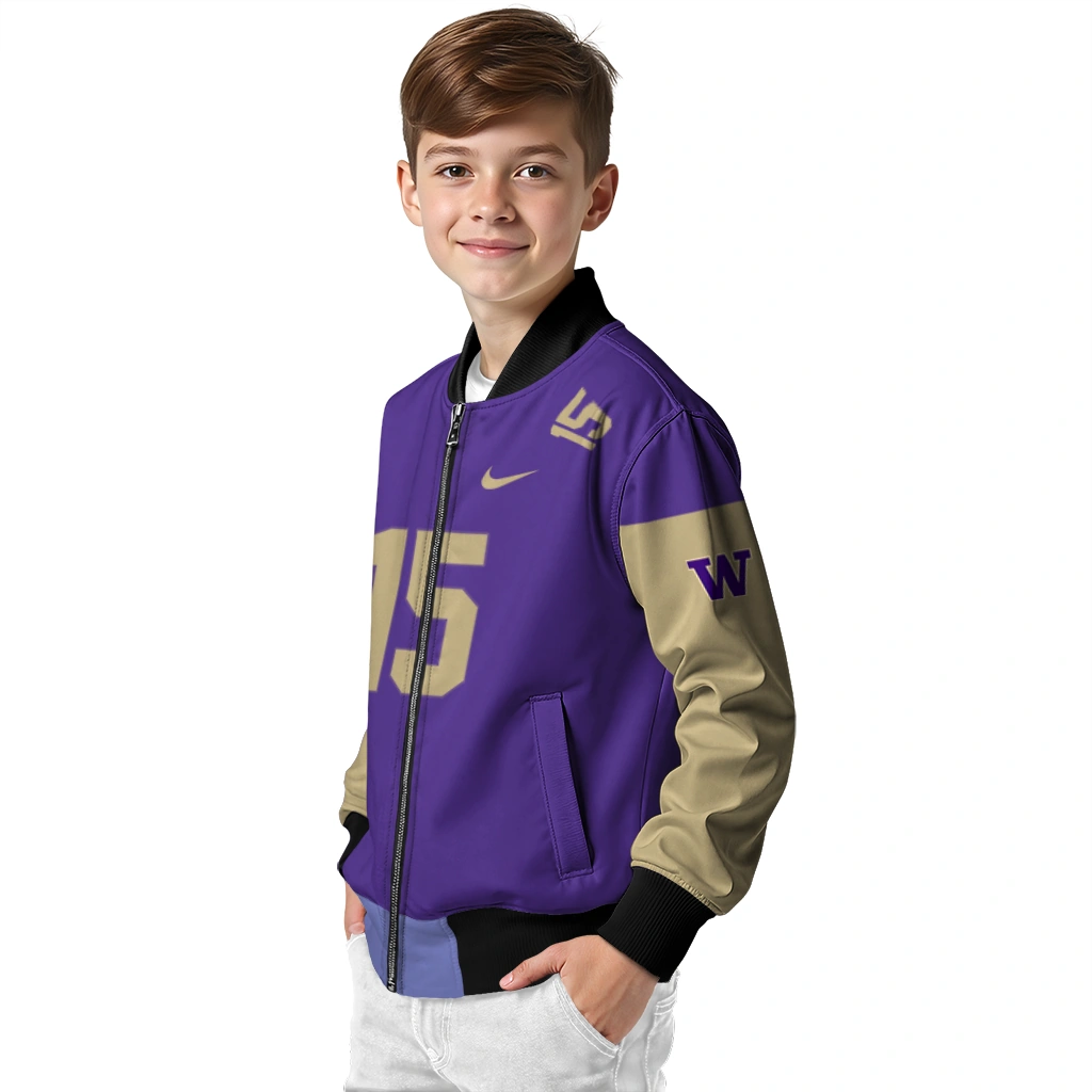 personalized washington huskies team patch purple bomber jacket trendy personalized washington huskies team patch purple bomber jacket trendy