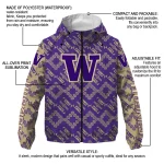 personalized washington huskies trellis mesh purple windbreaker jacket best selling