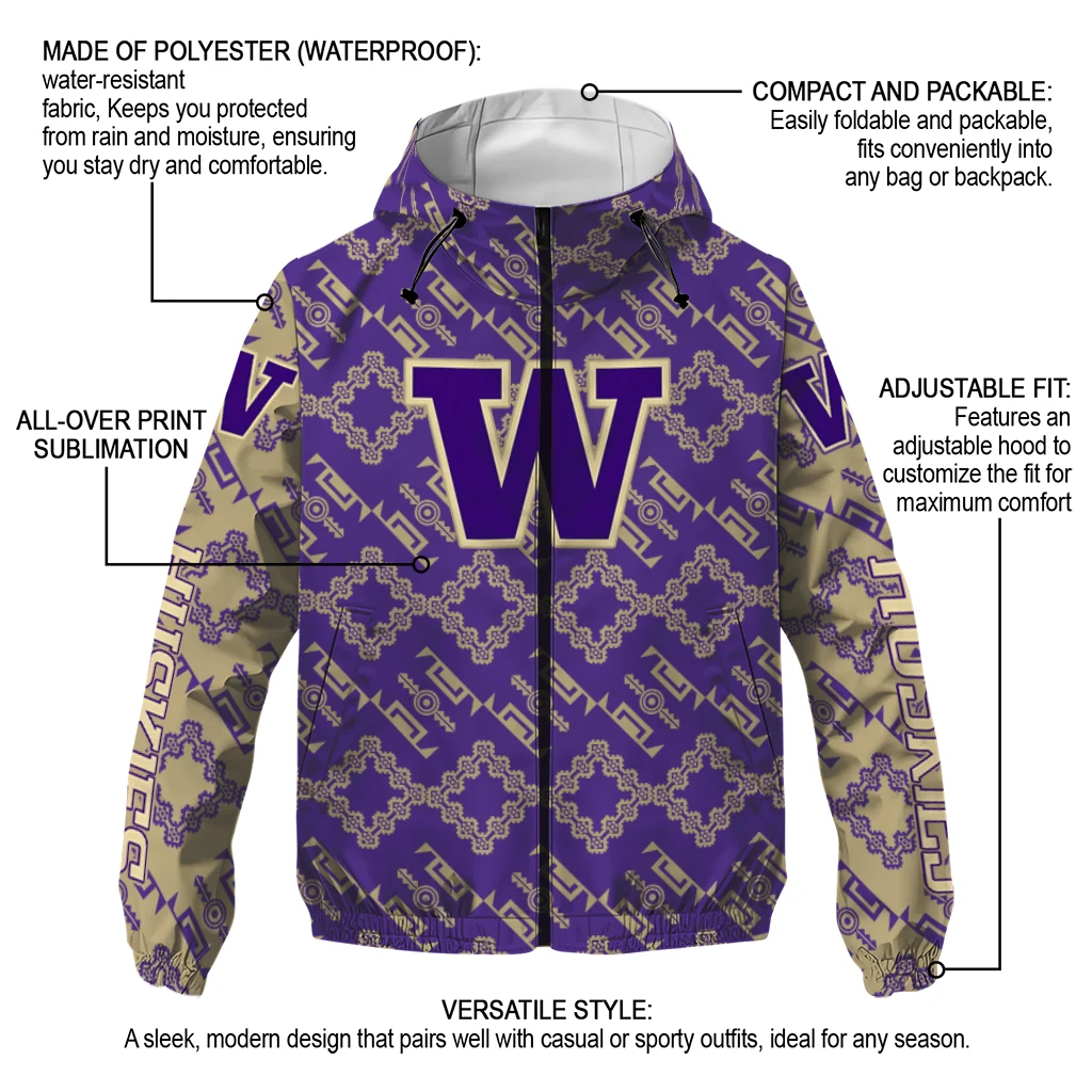 personalized washington huskies trellis mesh purple windbreaker jacket new arrival personalized washington huskies trellis mesh purple windbreaker jacket new arrival