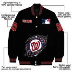 personalized washington nationals claw fragment black varsity jacket best selling