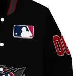 personalized washington nationals claw fragment black varsity jacket best selling