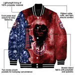 personalized washington nationals skull cluster red varsity jacket best selling