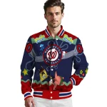 personalized washington nationals spongebob playtime red blue varsity jacket best selling