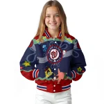 personalized washington nationals spongebob playtime red blue varsity jacket best selling