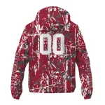 personalized washington state cougars brushstroke pattern crimson windbreaker jacket best selling