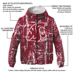 personalized washington state cougars brushstroke pattern crimson windbreaker jacket best selling