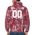 personalized washington state cougars brushstroke pattern crimson windbreaker jacket best selling