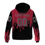 personalized washington state cougars flame trim crimson black windbreaker jacket best selling