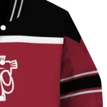 personalized washington state cougars stripe statement crimson black varsity jacket best selling