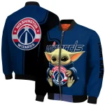 personalized washington wizards adorable yoda blue black bomber jacket best selling