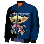 personalized washington wizards adorable yoda blue black bomber jacket best selling
