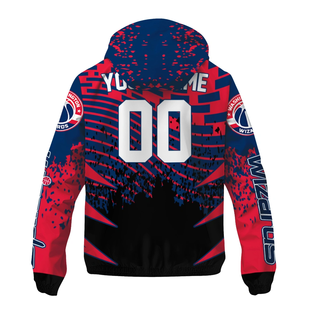 personalized washington wizards brick motion blue black windbreaker jacket fashion forward personalized washington wizards brick motion blue black windbreaker jacket fashion forward