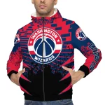 personalized washington wizards brick motion blue black windbreaker jacket best selling