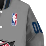 personalized washington wizards claw accent grey varsity jacket best selling