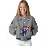 personalized washington wizards claw accent grey varsity jacket best selling