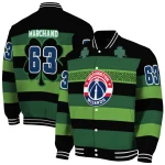 personalized washington wizards clover green lines green black varsity jacket best selling