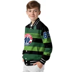 personalized washington wizards clover green lines green black varsity jacket best selling