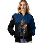 personalized washington wizards groot football blue black bomber jacket best selling