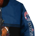 personalized washington wizards groot football blue black bomber jacket best selling