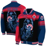 personalized washington wizards reaper hands blue black varsity jacket best selling