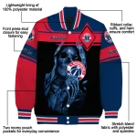 personalized washington wizards reaper hands blue black varsity jacket best selling