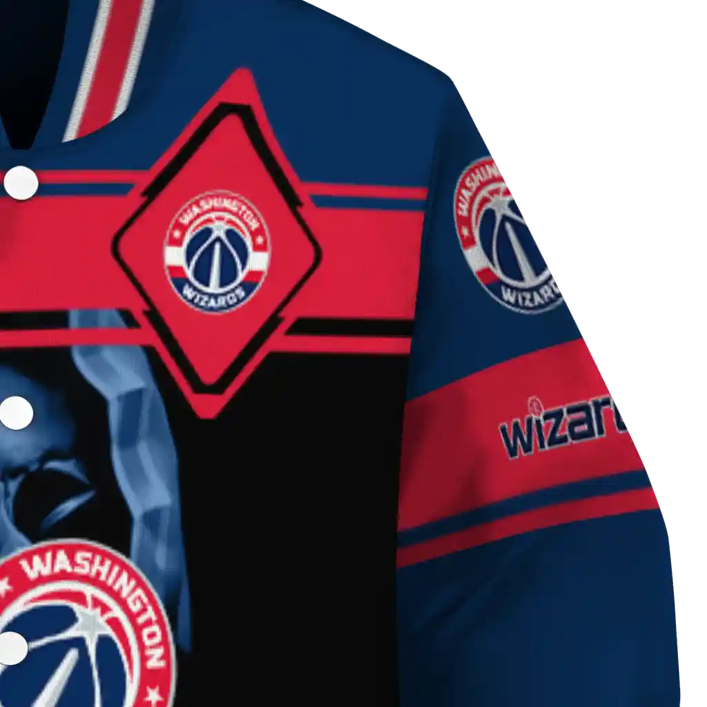 personalized washington wizards reaper hands blue black varsity jacket premium grade personalized washington wizards reaper hands blue black varsity jacket premium grade