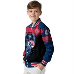 personalized washington wizards reaper hands blue black varsity jacket best selling