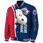 personalized washington wizards snoopy head blue varsity jacket best selling