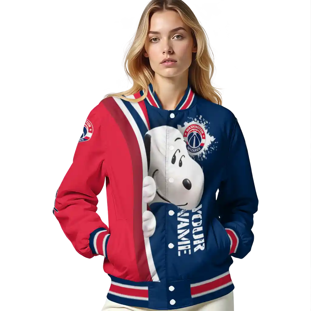 personalized washington wizards snoopy head blue varsity jacket latest model personalized washington wizards snoopy head blue varsity jacket latest model