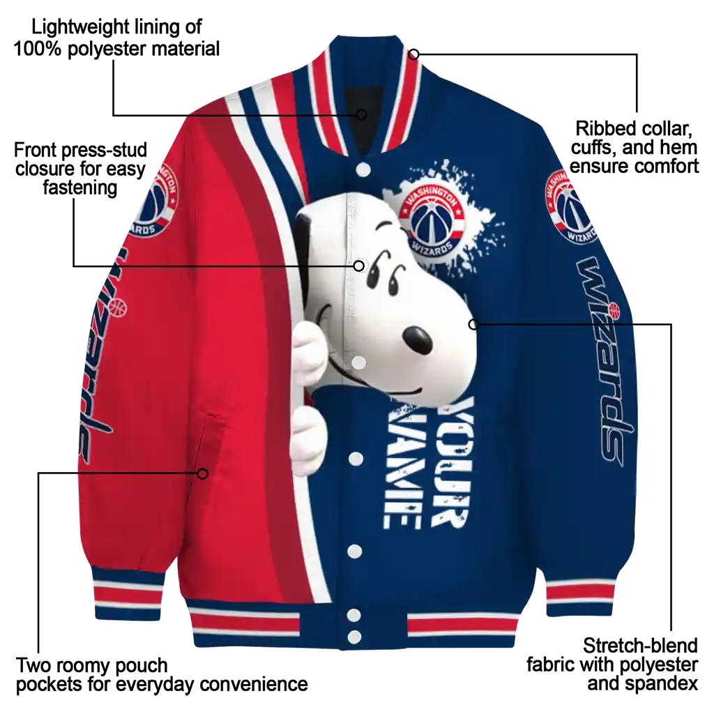 personalized washington wizards snoopy head blue varsity jacket new arrival personalized washington wizards snoopy head blue varsity jacket new arrival