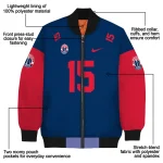 personalized washington wizards team patch blue bomber jacket best selling