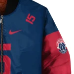 personalized washington wizards team patch blue bomber jacket best selling
