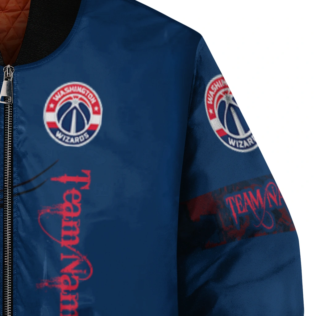 personalized washington wizards tribal deer art blue bomber jacket premium grade personalized washington wizards tribal deer art blue bomber jacket premium grade