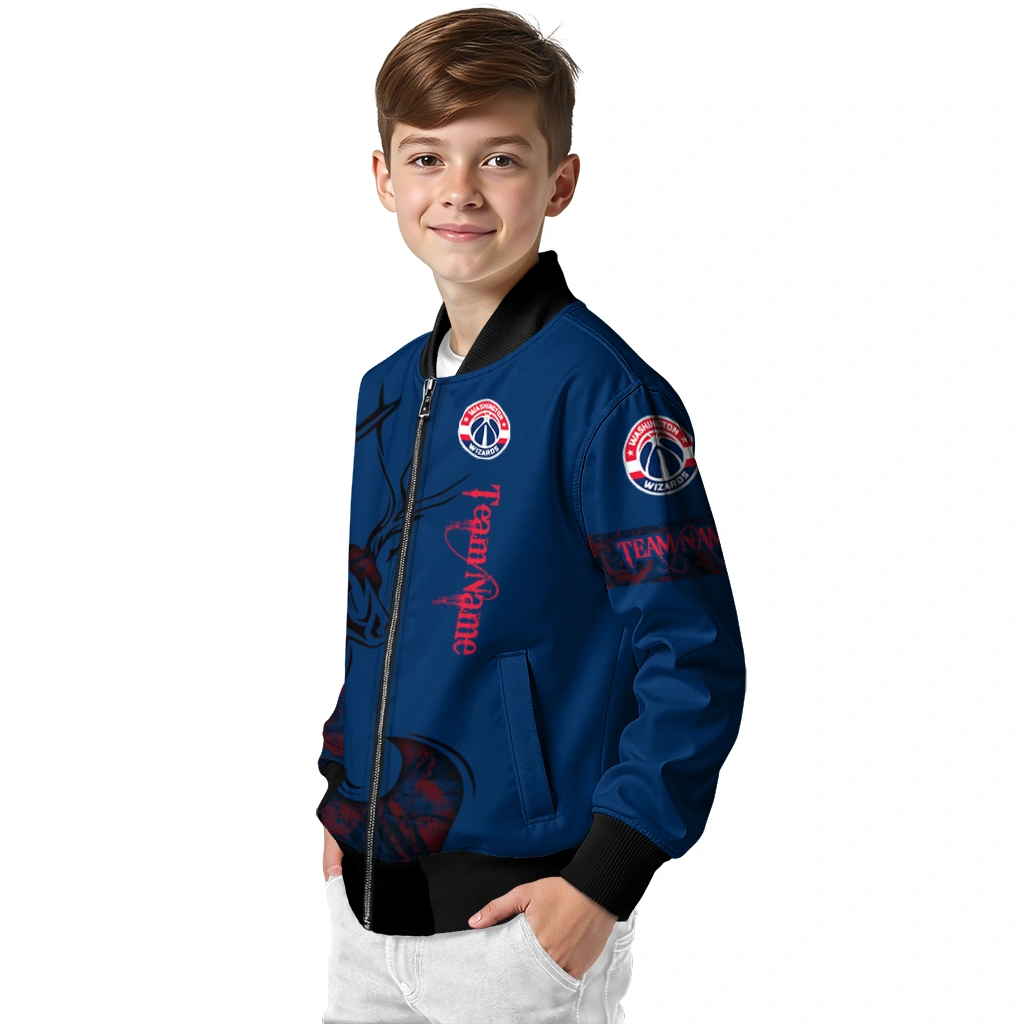 personalized washington wizards tribal deer art blue bomber jacket trendy personalized washington wizards tribal deer art blue bomber jacket trendy