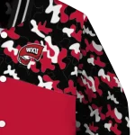 personalized western kentucky hilltoppers camouflage splash red varsity jacket best selling