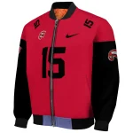 personalized western kentucky hilltoppers team patch red bomber jacket best selling