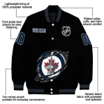 personalized winnipeg jets claw cut black varsity jacket best selling