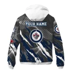 personalized winnipeg jets claw mesh blue gray windbreaker jacket best selling