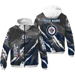personalized winnipeg jets claw mesh blue gray windbreaker jacket best selling