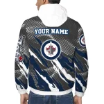 personalized winnipeg jets claw mesh blue gray windbreaker jacket best selling