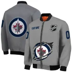 personalized winnipeg jets claw streak grey bomber jacket best selling