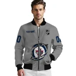 personalized winnipeg jets claw streak grey bomber jacket best selling