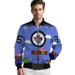 personalized winnipeg jets mario blocks blue black bomber jacket best selling