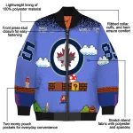 personalized winnipeg jets mario blocks blue black bomber jacket best selling