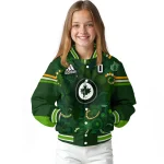 personalized winnipeg jets shamrock vortex green varsity jacket best selling