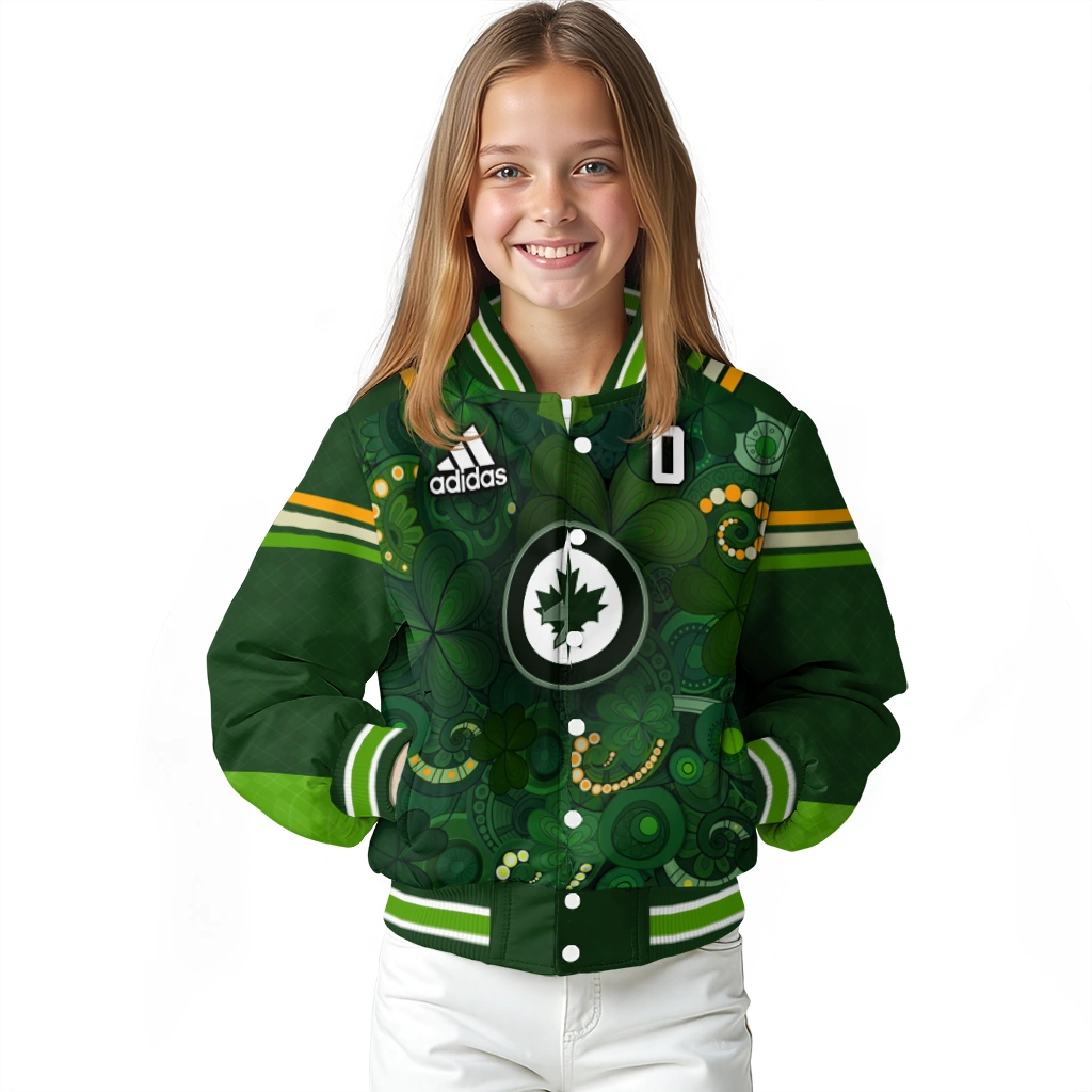 personalized winnipeg jets shamrock vortex green varsity jacket top rated personalized winnipeg jets shamrock vortex green varsity jacket top rated