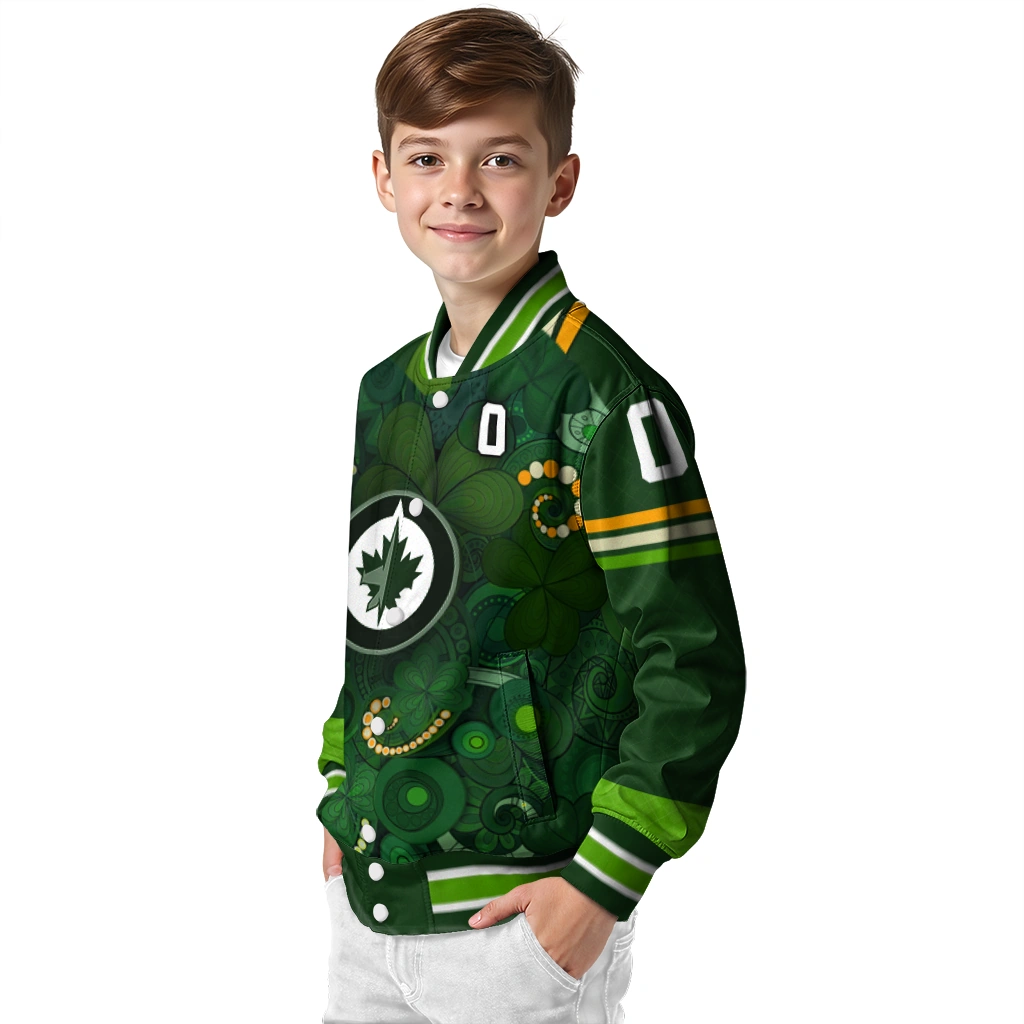 personalized winnipeg jets shamrock vortex green varsity jacket trendy personalized winnipeg jets shamrock vortex green varsity jacket trendy